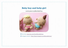 Baby boy and baby girl crochet pattern