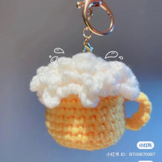 Beer cup keychain crochet pattern