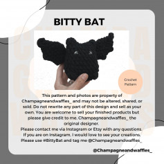 bitty bat crochet pattern