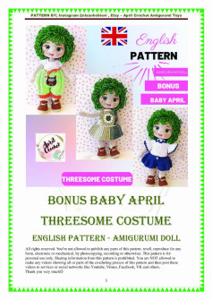 BONUS BABY APRIL THREESOME COSTUME ENGLISH PATTERN