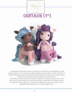 Centaur (7”) This beautiful Centaurides (female for Centaur) is the first in my mythological crochet creature series
