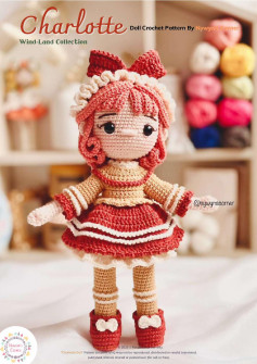 Charlotte Doll with red a dress Crochet Pattern
