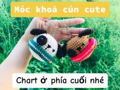 chart móc khóa cún cute