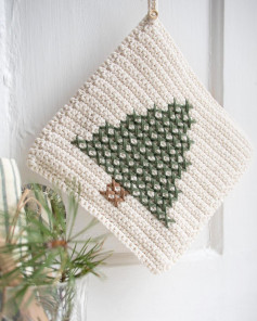 christmas tree potholder crochet pattern