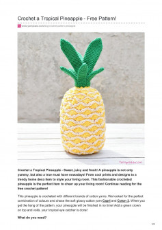 Crochet a Tropical Pineapple - Free Pattern