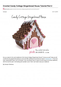 Crochet Candy Cottage Gingerbread House Tutorial Part 2