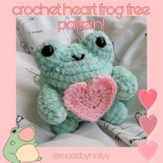 crochet heart frog free pattern