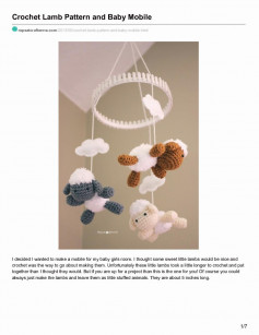 crochet lamb pattern and baby mobile