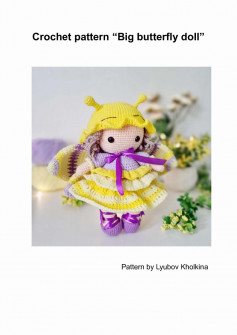 crochet pattern big butterfly doll