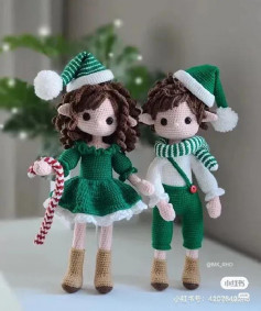 crochet pattern Couple Elf-Boy and Girl