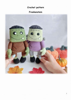 Crochet pattern couple Frankenstein