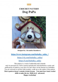 crochet pattern dog pupa