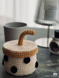 Crochet pattern Milk tea box