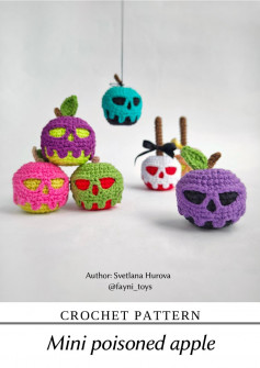 crochet pattern mini poisoned apple