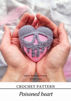 crochet pattern poisoned pink heart