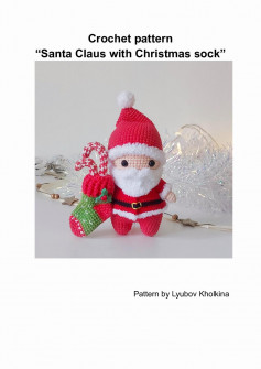 crochet pattern santa claus with christmas sock