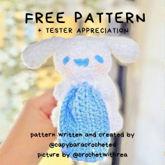 crochet sleepy white puppy free pattern