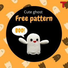 cute ghost free pattern boo
