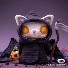 Death cat crochet pattern