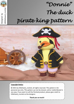donnie the duck pirate king pattern