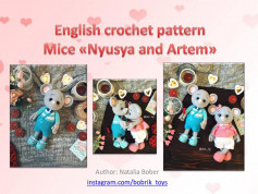 english crochet pattern mice nyusya and artem