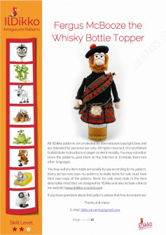 Fergus McBooze the Whisky Bottle Topper