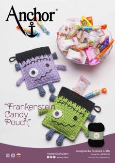 “Frankenstein Candy Pouch” crochet pattern