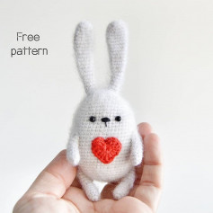 free crochet pattern easter bunny and heart