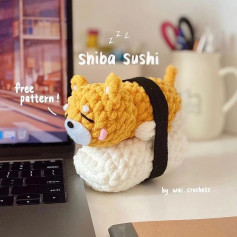 free crochet pattern shiba sushi