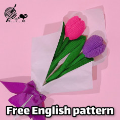 free english pattern amigurumi tulip