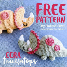 free pattern cera triceratops