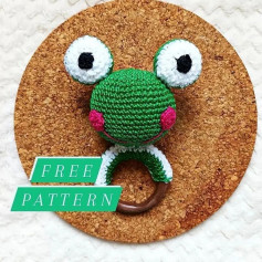 free pattern crochet pattern for frog rattle