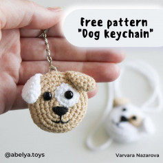 free pattern dog keychain