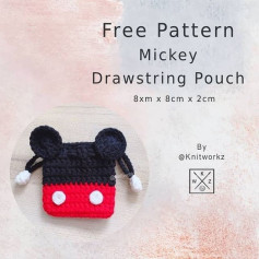 free pattern mickey drawstring pouch