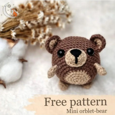 free pattern mini orblet bear