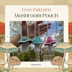 free pattern mushroom pouch crochet pattern