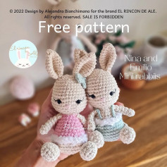 free pattern nina and emilio mini rabbits