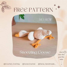 free pattern no-sew snoozing goose