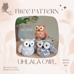 free pattern no sew uhlala owl