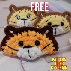 free pattern tiger keychain