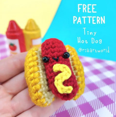 Free pattern tiny hot dog