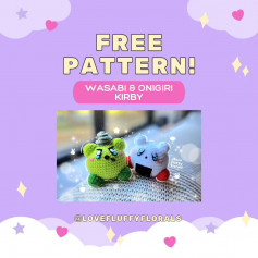 free patterrn wasabi & onigiri kirby