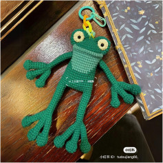 Frog keychain crochet pattern