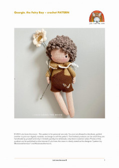 Georgie, the Fairy Boy – crochet PATTERN © 2023 Lulu loves the moon