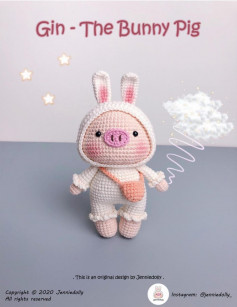 gin the bunny pig crcohet pattern