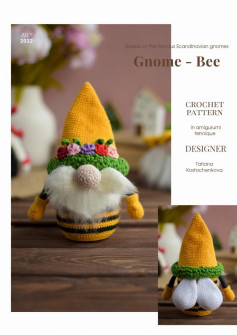 gnome - bee crochet pattern
