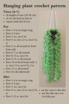 hanging plant crochet pattern, wind spinner