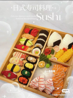 hướng dẫn móc len sushi