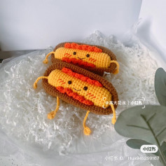 Hướng dẫn móc móc khóa hotdog