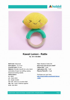 Kawaii Lemon - Rattle crochet pattern